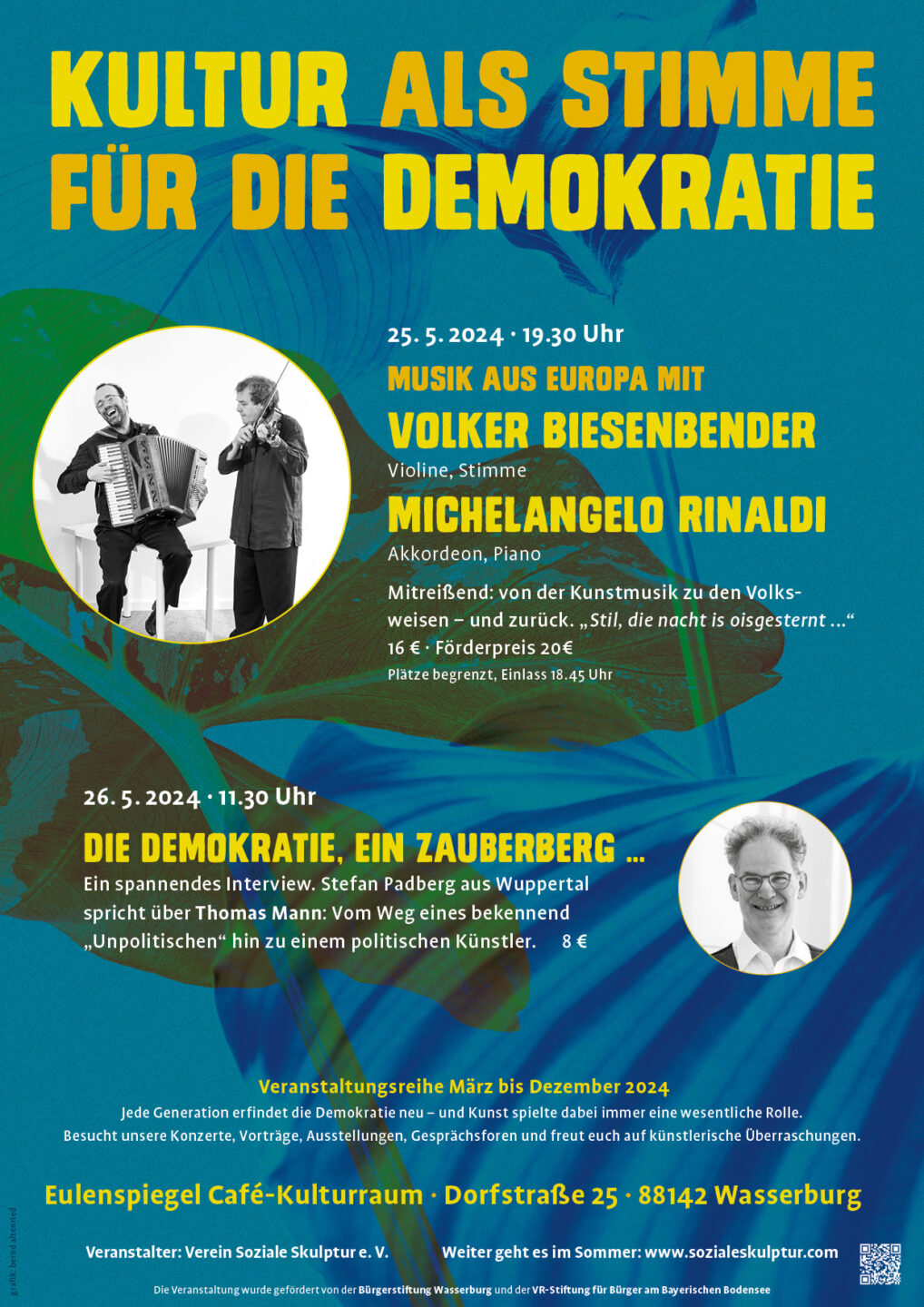 Veranstaltungsreihe 2024: „Kultur als Stimme für die Demokratie“